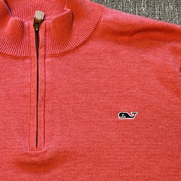 🐳 Boys Harbor Point 1/4-Zip Sweater (light red Color) - Size Cut Out, L or XL - Picture 3 of 7